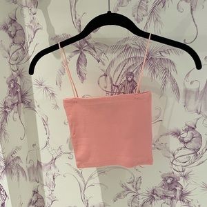 Pink Zara tank top with spaghetti straps